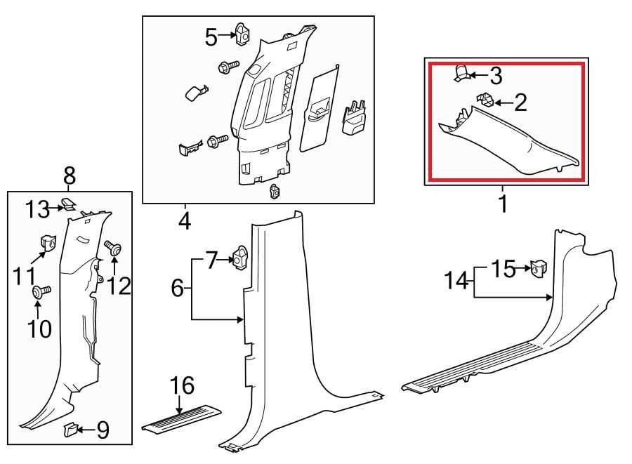 2014-2019 Chevrolet Silverado 1500 2WT Front RH and LH A-Pillar Molding 234837291