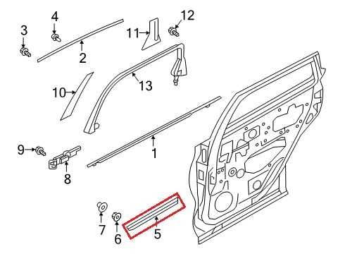 19-25 Infiniti QX50 Luxe Rear Left Side Door Lower Garnish Molding 82871-5NA0A - Alshned Auto Parts