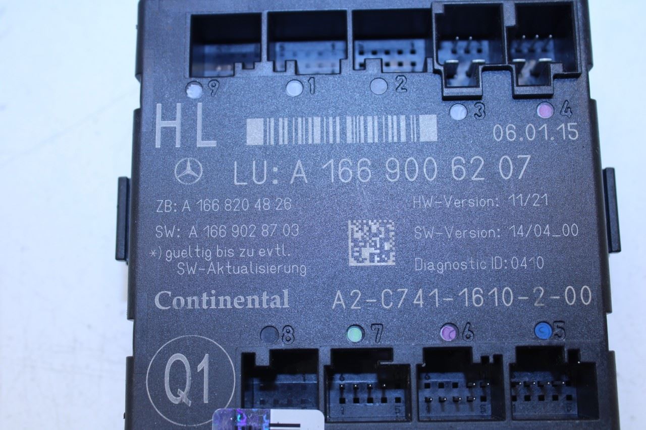 2013-2015 Mercedes-Benz ML350 Rear Left Door Control Module 166-900-62-07 OEM - Alshned Auto Parts