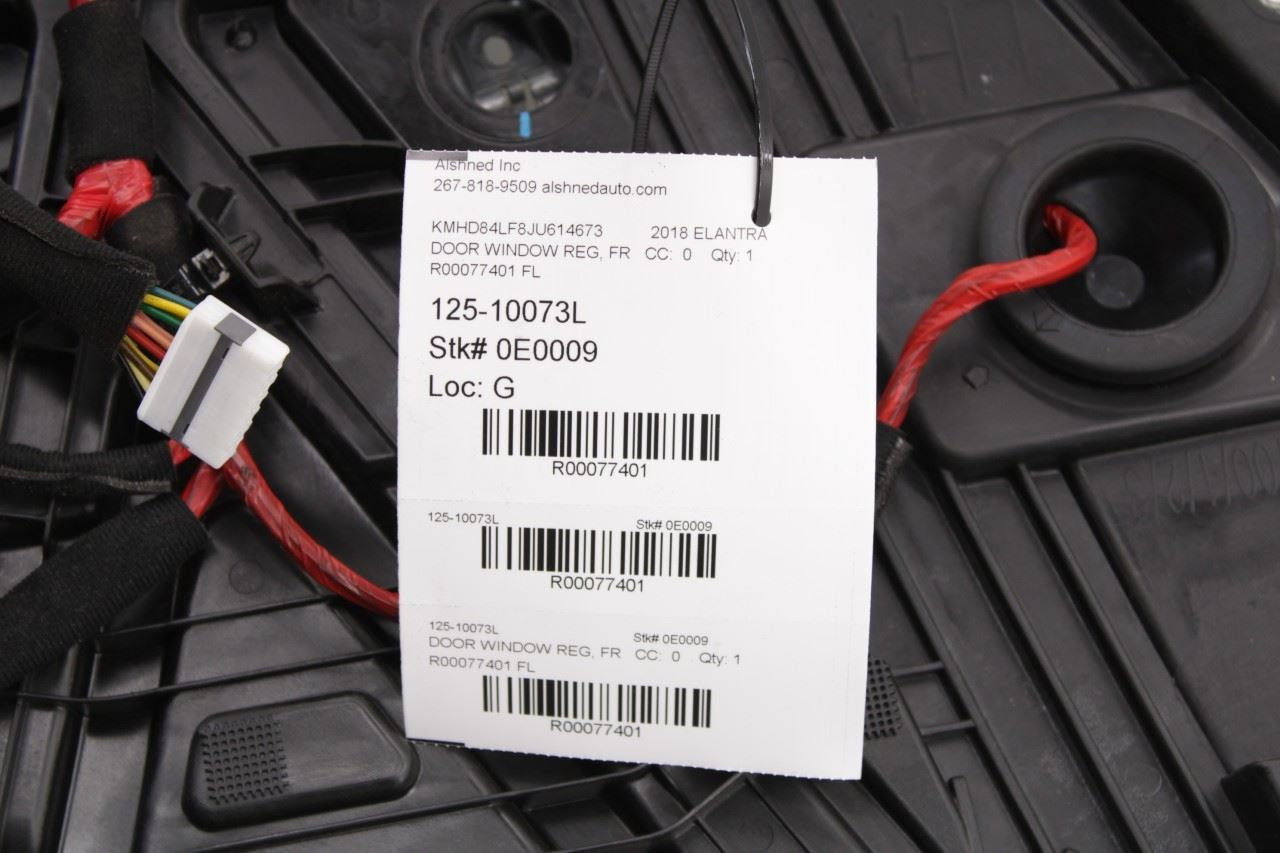 16-20 Hyundai Elantra Value Edition Front Left Door Window Regulator w/ Carrier - Alshned Auto Parts