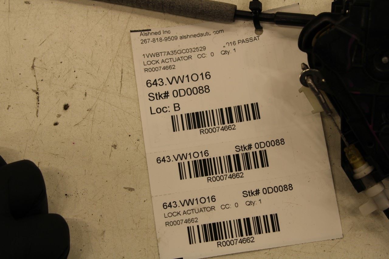 2012-2017 Volkswagen Passat SE Front Left Door Lock Latch Actuator 5K1837015E - Alshned Auto Parts