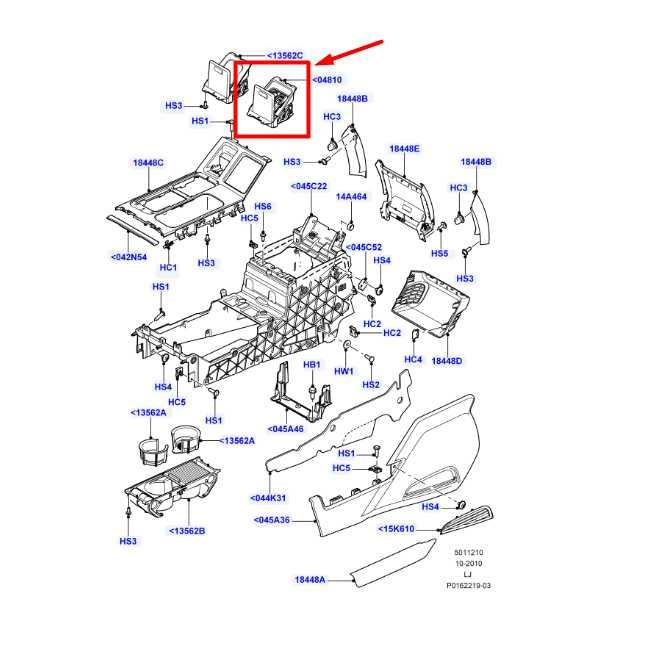 07-09 Land Rover Range Rover FR Center Console Ashtray Compartment FKH500100 OEM - Alshned Auto Parts