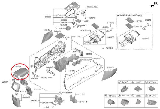 2023-2025 Kia Sportage Hybrid EX Center Console Armrest Storage Lid Cover - Alshned Auto Parts