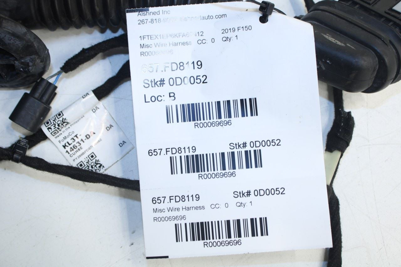 2019-2020 Ford F150 XL Super Cab Front Left Door Wire Harness KL3T-14631-DA OEM - Alshned Auto Parts