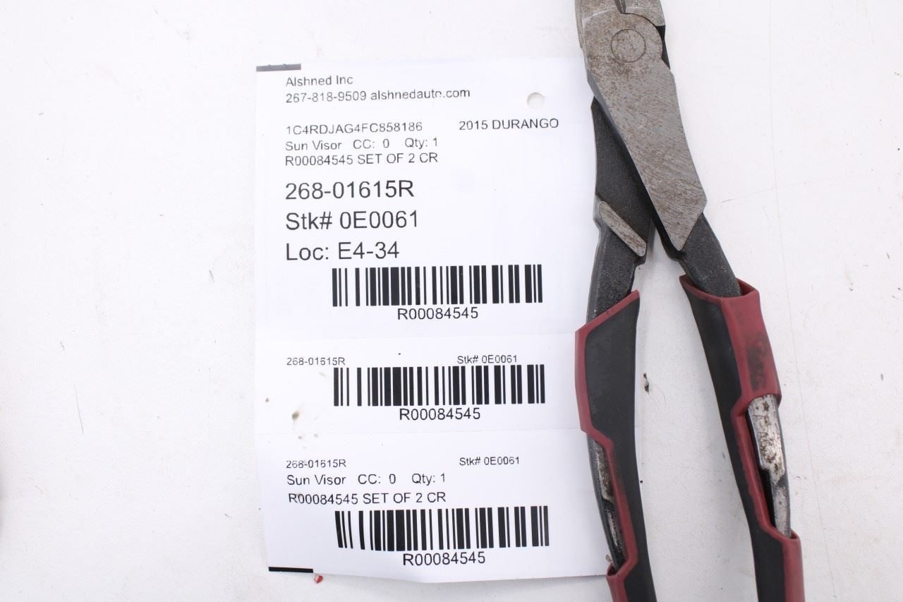 14-25 Dodge Durango SXT Front Right and Left Side Sun Visor Set w/ Mirror *ReaD*13
