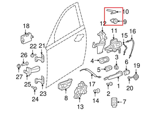 12-15 Jaguar XF Portfolio Front Door Left Side and Rear Trunk Lid Lock Cylinder - Alshned Auto Parts