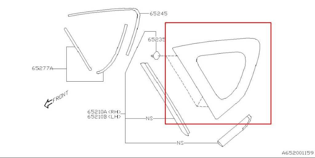 17-23 Subaru Impreza 2.0I Limited Rear Right Passenger Side Quarter Window Glass - Alshned Auto Parts