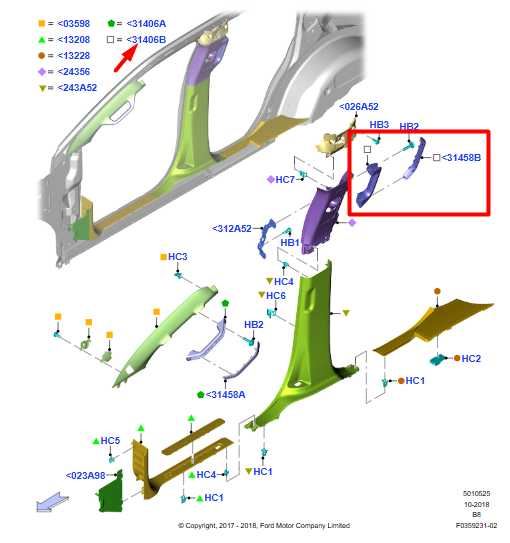 18-21 Ford Expedition Center LH B-Pillar Interior Grab Bar Handle JL1Z7831407AB - Alshned Auto Parts