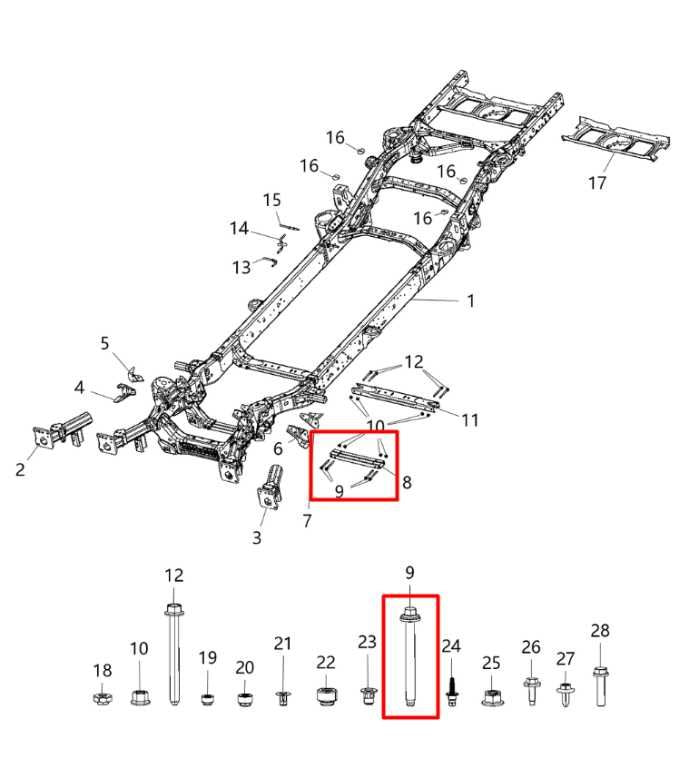 2019-24 Ram 1500 Big Horn Crew Cab Front Frame Crossmember Brace Engine Support1
