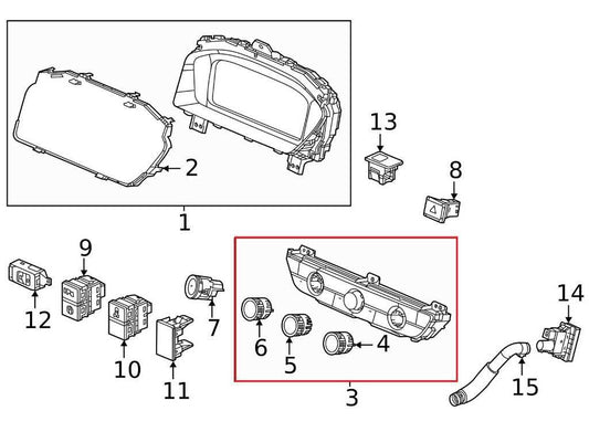 2022-24 Honda Civic Sport Dash AC Heater Climate Control Panel 79610-T21-A010-M1 - Alshned Auto Parts