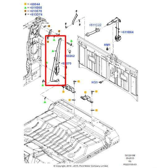 11-16 Ford F250 Lariat Crew Cab 6.2L Rear Left Side 2nd Row Seat Belt Retractor - Alshned Auto Parts