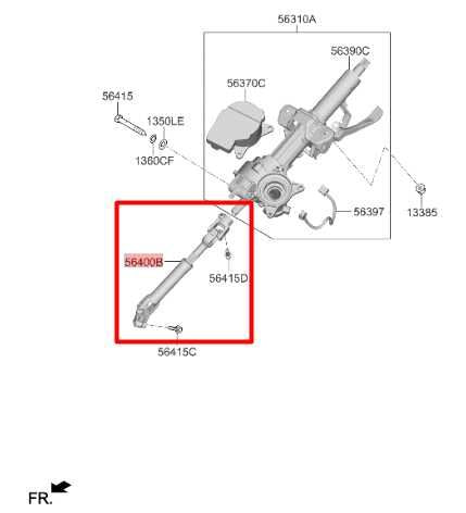 2022-2025 Hyundai Tucson SEL 2.5L AWD Steering Column Intermediate Lower Shaft - Alshned Auto Parts