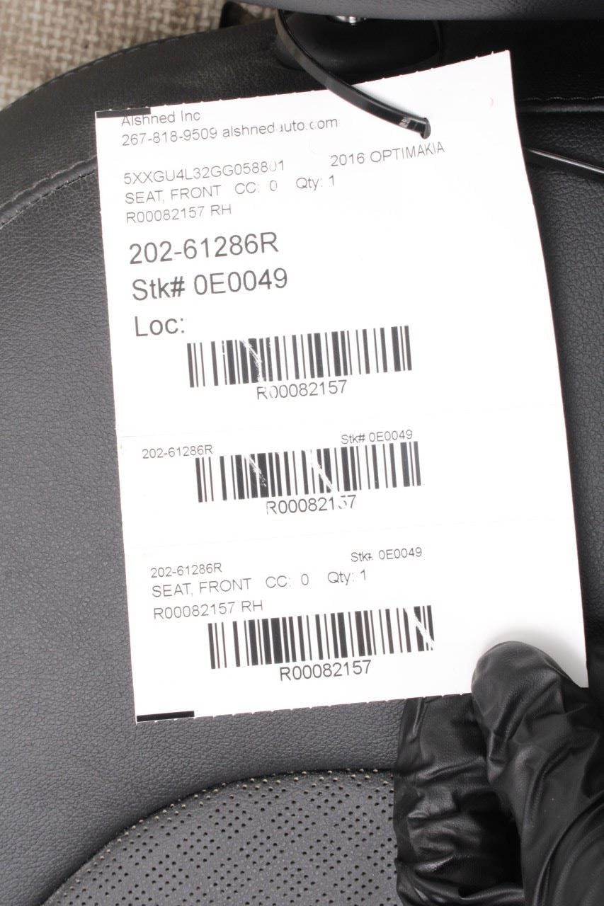 16-18 Kia Optima EX 2.4L Front Passenger Right Side Seat Complete 88600D5021 OEM - Alshned Auto Parts