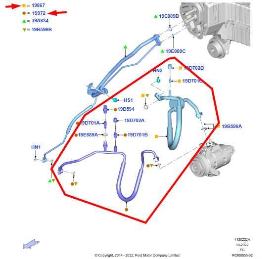 2015-17 Ford F150 Super Cab 2.7L AC Air Conditioning Discharge and Suction Line - Alshned Auto Parts