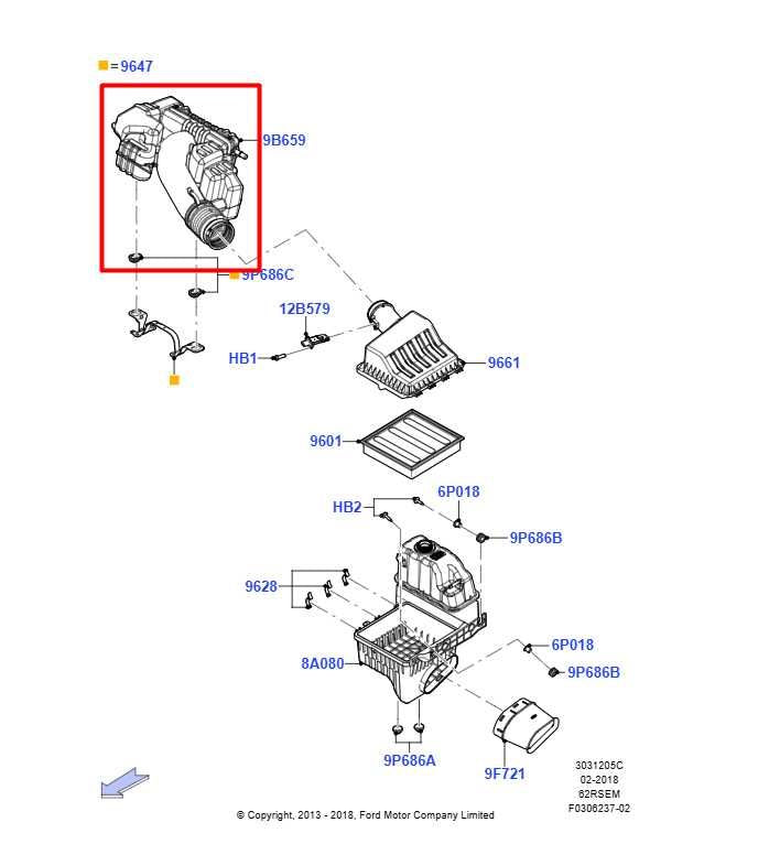 2014-16 Ford F250 Lariat Crew Cab 6.2L Engine Air Intake Tube Hose CC34-9F805-AC - Alshned Auto Parts