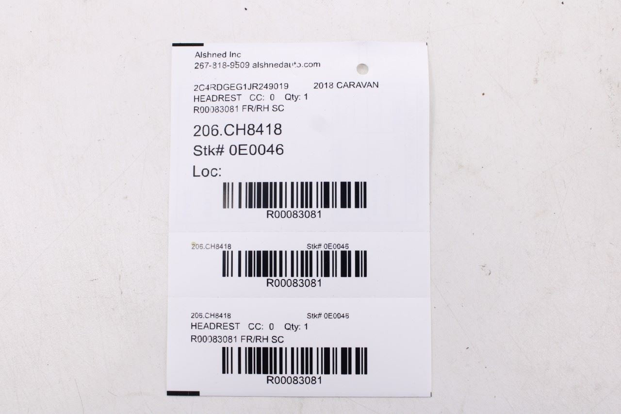 2011-20 Dodge Grand Caravan GT 3.6L FWD Front Passenger Right Side Seat Headrest12