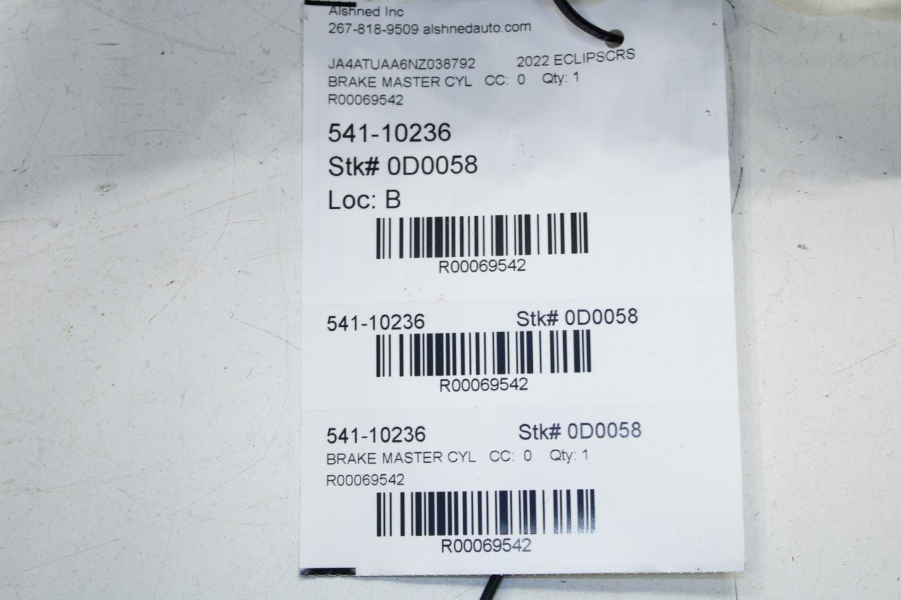 2018-2025 Mitsubishi Eclipse Cross ES 1.5L Brake Master Cylinder w/ Reservoir - Alshned Auto Parts