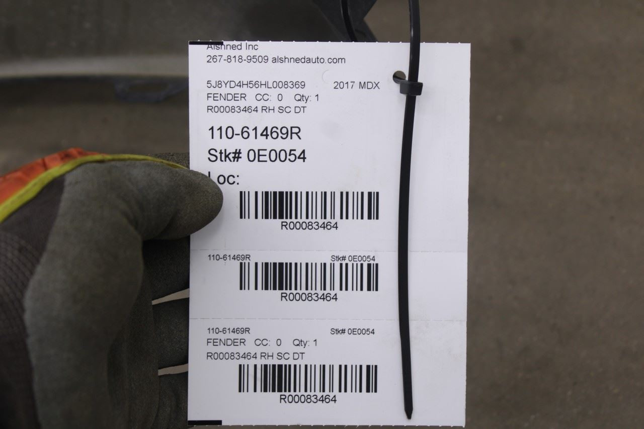 2017-20 Acura MDX w/Technology Pkg Front Right Fender Panel 60210TZ5A91ZZ *ReaD*11
