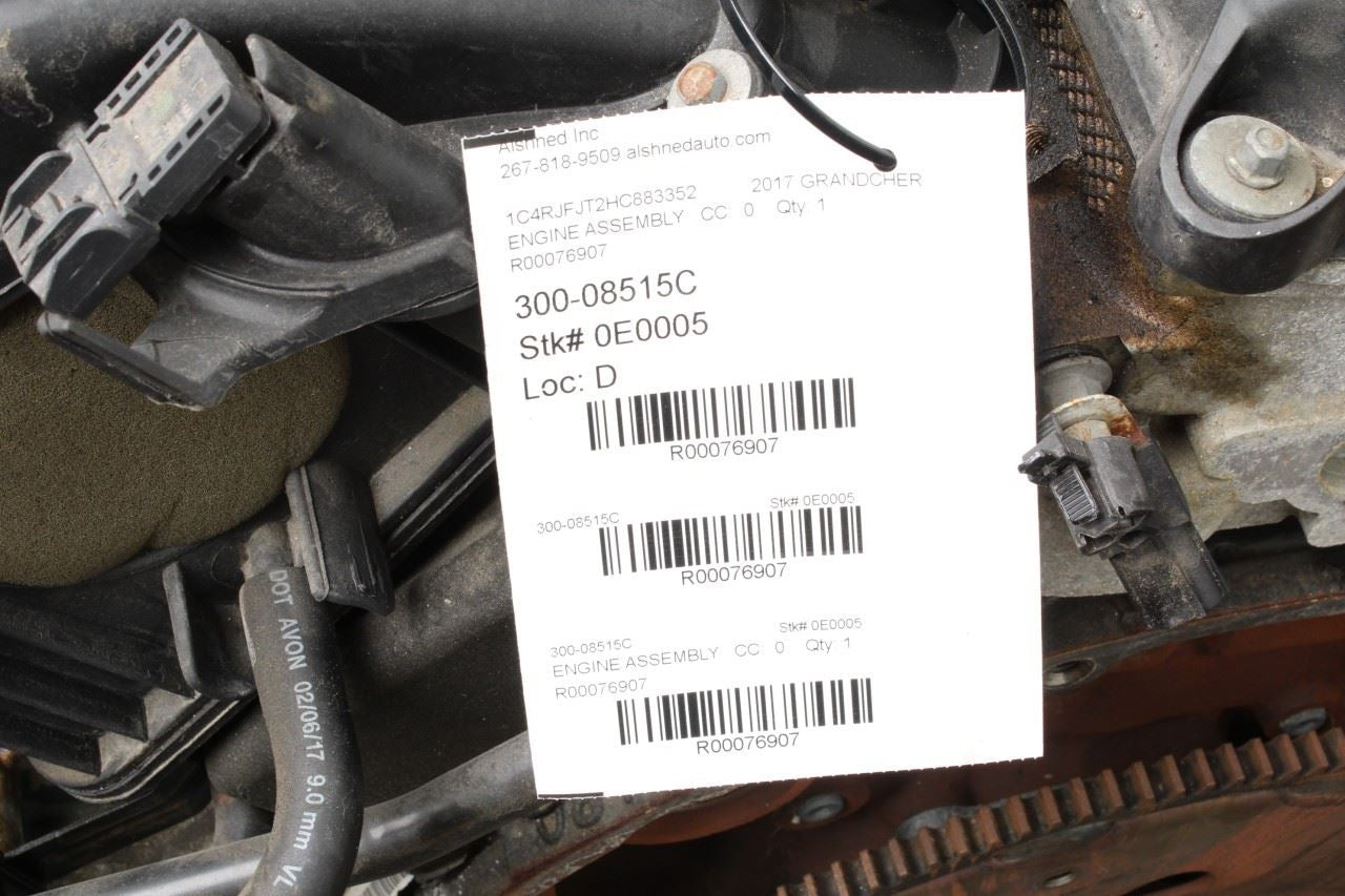 16-17 Jeep Grand Cherokee Summit 5.7L Engine Motor VIN T 8th dgt 111K 53022324RA - Alshned Auto Parts