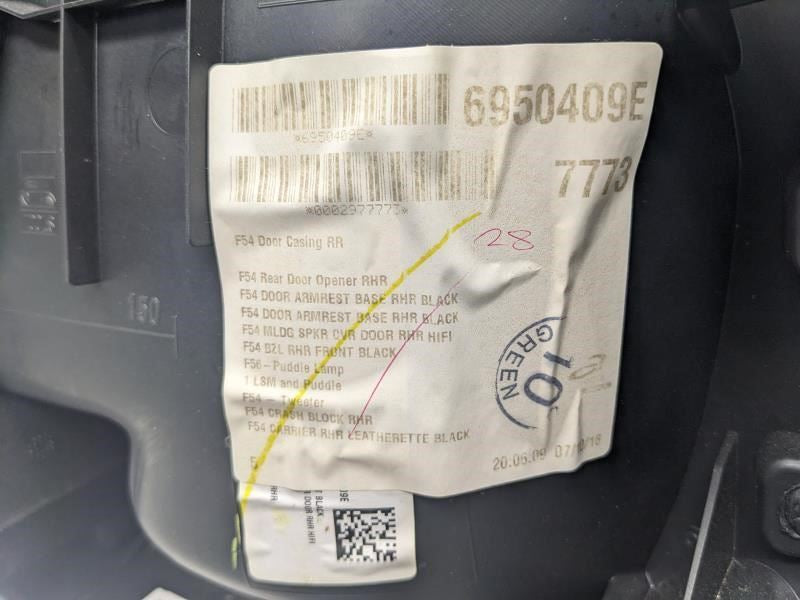 2016-2020 Mini Cooper Clubman Rear Right Side Door Trim Panel 51427463400 OEM10