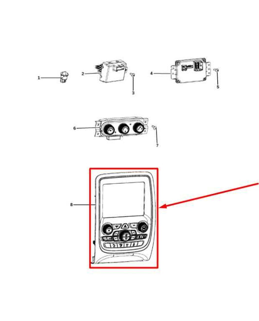 2014-15 Dodge Durango SXT Radio Faceplate AC Heater Temperature Climate Control - Alshned Auto Parts
