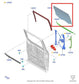 2015-2016 Ford F150 Rear Driver Left Side Door Window Glass FL3Z-1625713-B OEM - Alshned Auto Parts