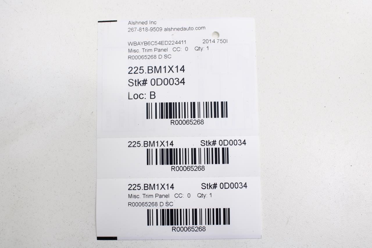 2010-2015 BMW 750i xDrive FR and RR Door Sill Scuff Kick Plate Trim Panel *ReaD* - Alshned Auto Parts