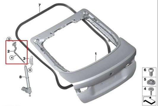 23-25 BMW 430i Gran Coupe xDrive Rear Liftgate Tailgate Right and Left Hinge Set - Alshned Auto Parts