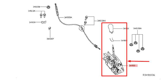 2013-2020 Nissan Pathfinder Auto Transmission Gear Shifter Lever 34901-3NW4A OEM - Alshned Auto Parts