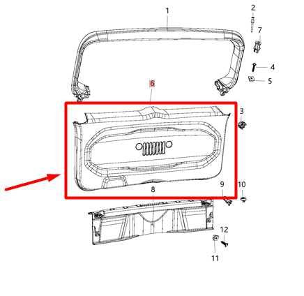 2015-2021 Jeep Renegade Rear Liftgate Lower Trim Cover Panel 5VY06LXHAA OEM - Alshned Auto Parts