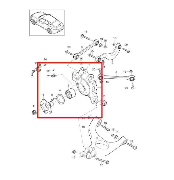 2014-2016 Porsche Panamera 4 3.6L AWD Rear Driver Left Side Spindle Knuckle Hub - Alshned Auto Parts
