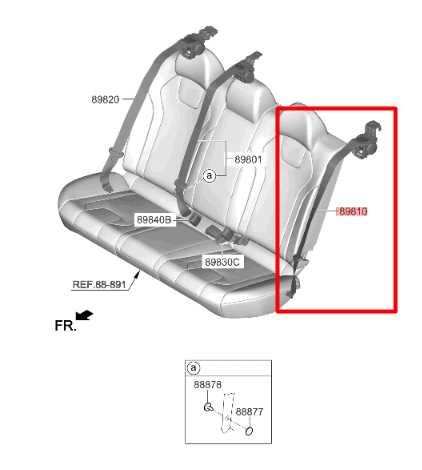 21-23 Hyundai Elantra SEL 2.0L Rear Driver Left Side 2nd Row Seat Belt Retractor - Alshned Auto Parts