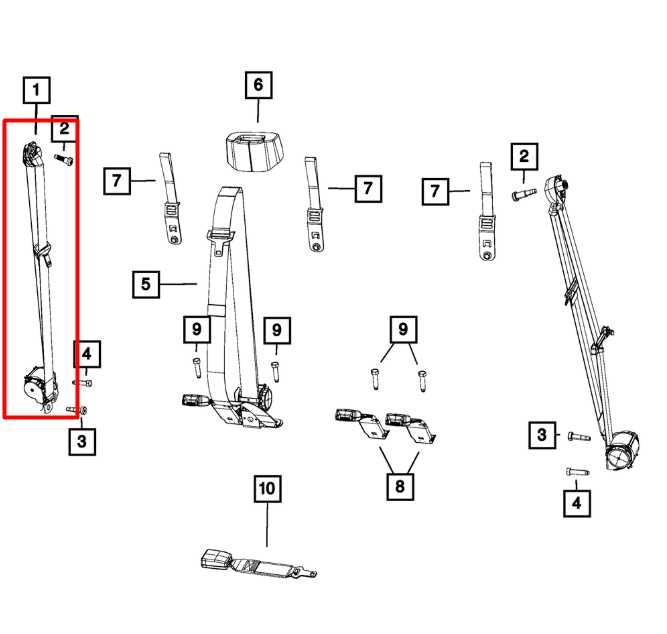 13-19 Ram 1500 Laramie Crew Cab 4WD Rear Right Side 2nd Row Seat Belt Retractor - Alshned Auto Parts