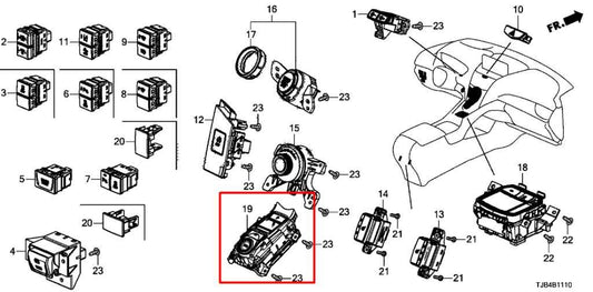 2019-21 Acura RDX SH-AWD Auto Transmission Gear Shifter Selector Control Switch - Alshned Auto Parts