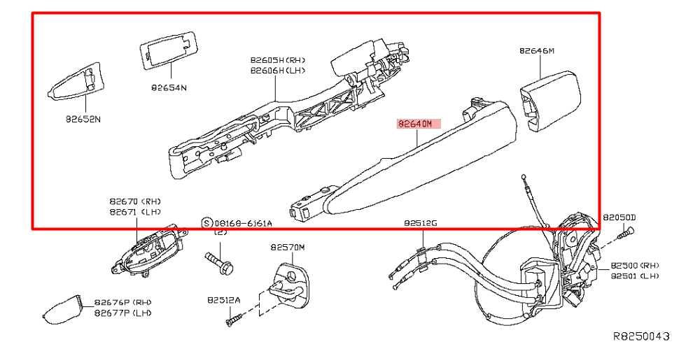 2013-20 Nissan Pathfinder SV 3.5L AWD Rear Driver Left Side Door Exterior Handle - Alshned Auto Parts