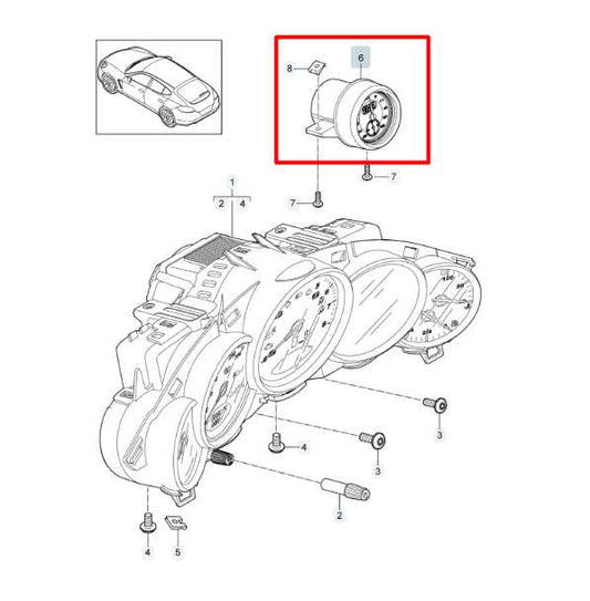 10-16 Porsche Panamera 4 3.6L AWD Front Dashboard Center Stopwatch Analog Clock - Alshned Auto Parts