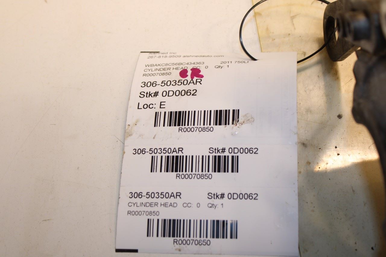 10-12 BMW 750Li xDrive 4.4L RH Engine Cylinder Head Assy 115K 11127573933 *ReaD* - Alshned Auto Parts