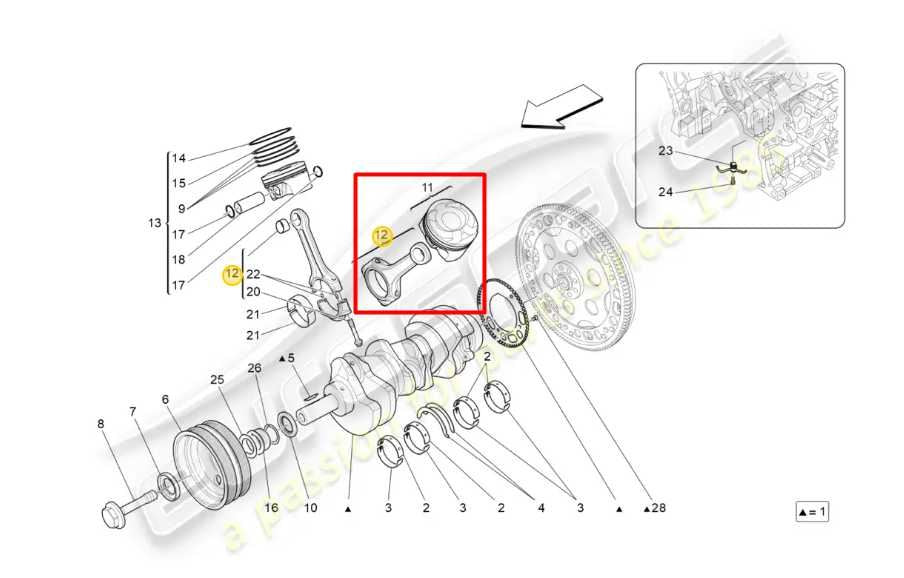 2014-17 Maserati Ghibli 3.0L Engine Motor Piston Left 3 w/ Connecting Rod 288525 - Alshned Auto Parts