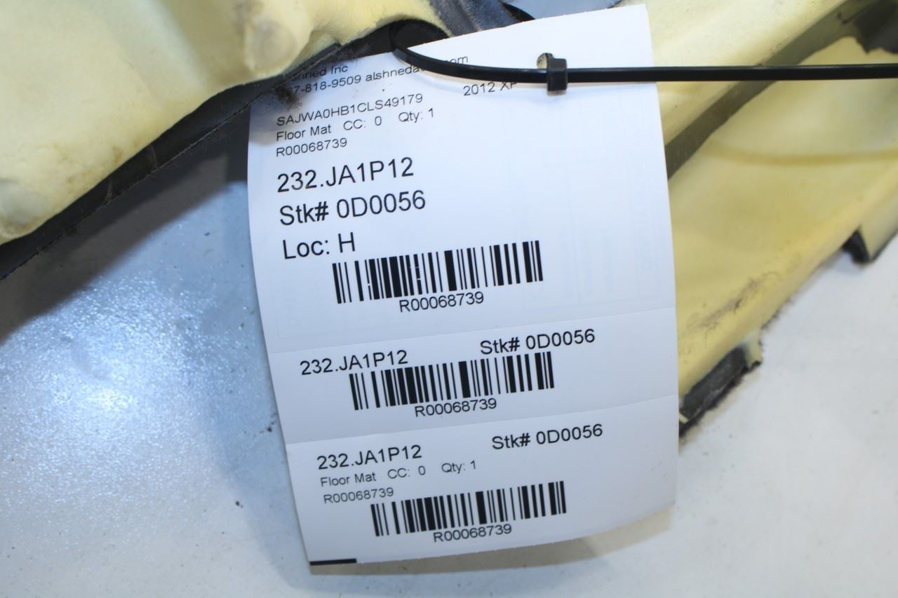 10-15 Jaguar XF Portfolio 5.0L RWD Rear Floor Interior Carpet Cover C2Z25053AMS - Alshned Auto Parts