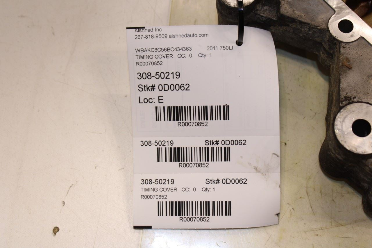 2010-2015 BMW 750Li xDrive 4.4L AWD Engine Front Lower Timing Cover 7553364 OEM - Alshned Auto Parts