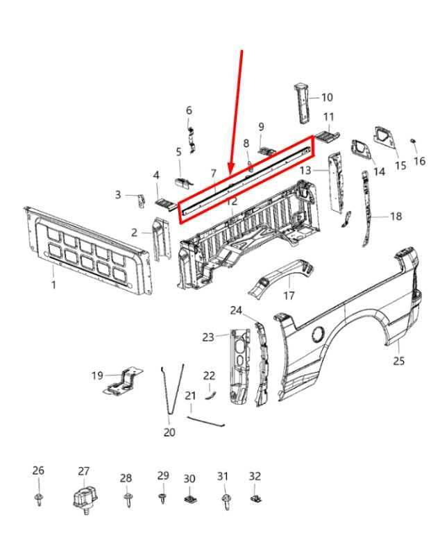 2013-2022 Ram 1500 Classic Rear Right and Left Truck Bed Cargo Rail 68171744AD - Alshned Auto Parts