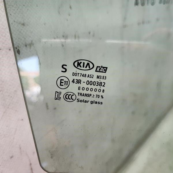 2016-2020 Kia Optima Rear Right Passenger Door Window Glass 83420-D5010 OEM - Alshned Auto Parts