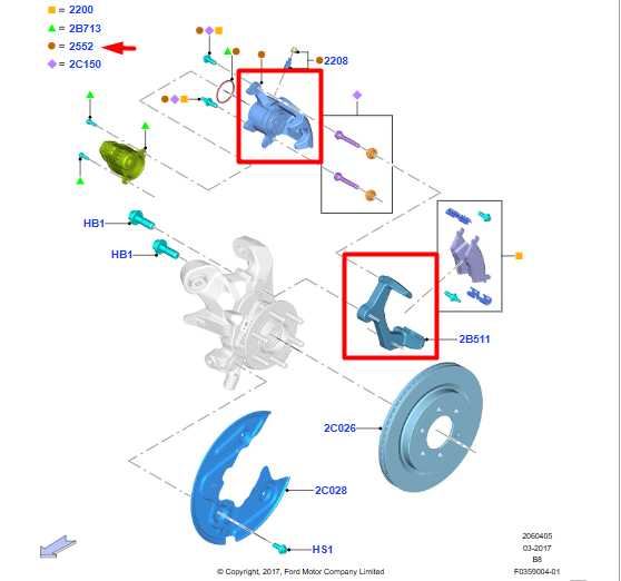 2018-21 Ford Expedition Rear Left Driver Side Brake Disc Caliper JL1Z-2553-B OEM - Alshned Auto Parts