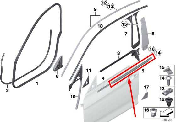 2015-2016 BMW 435i Gran Coupe Front Left Door Outer Belt Molding 51-35-7-310-201 - Alshned Auto Parts