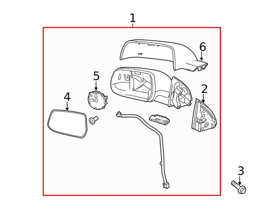 2011-2014 GMC Terrain 2.4L Driver Left Side Rear View Mirror 22818288 OEM - Alshned Auto Parts