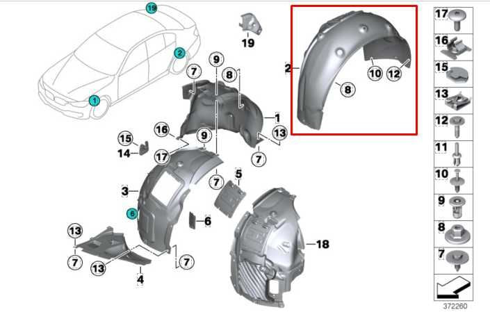 2013-16 BMW 328I xDrive SULEV Rear LH Wheelhouse Liner Splash Shield 51717260293 - Alshned Auto Parts