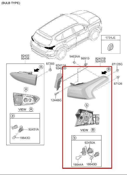 2019-2020 Hyundai Santa Fe SEL Rear Right Passenger Side Outer Tail Light Lamp - Alshned Auto Parts