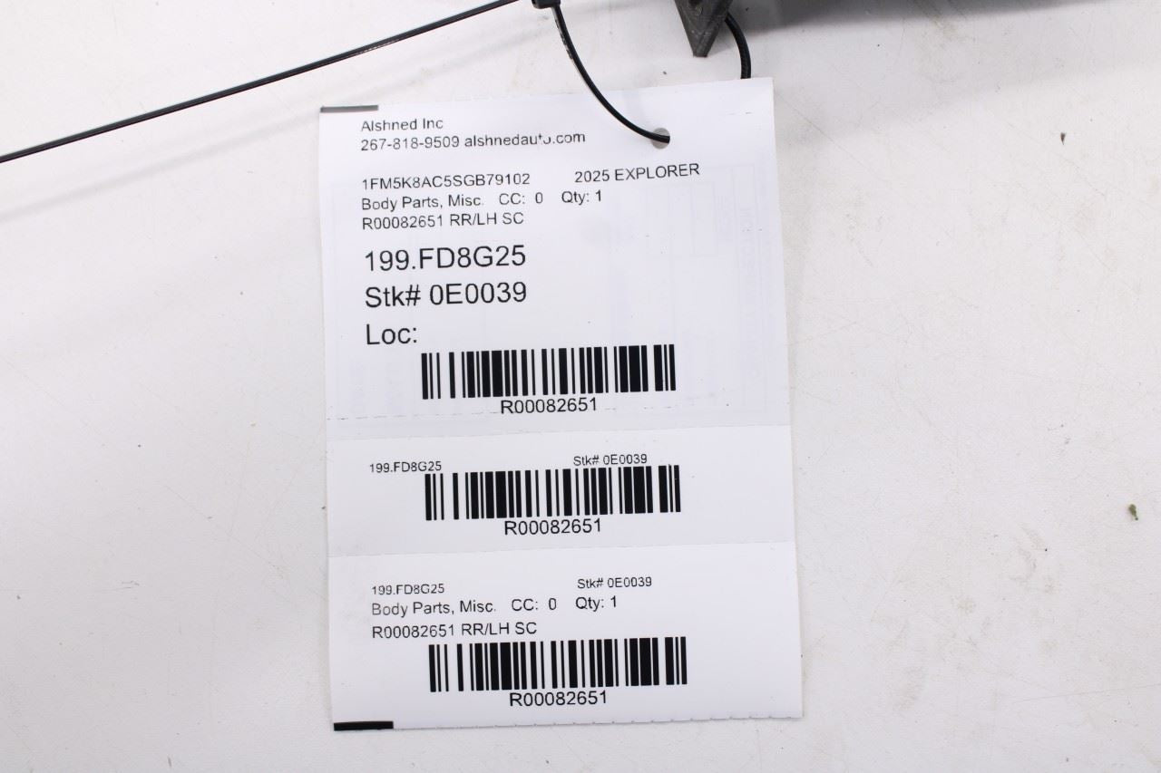 2025-26 Ford Explorer Interceptor Rear Left Fender Wheel Molding LB5Z-7829039-AB9