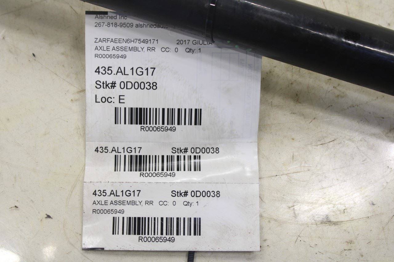 2017-21 Alfa Romeo Giulia Ti AWD Rear Driver Left Side CV Axle Shaft Half Shaft - Alshned Auto Parts