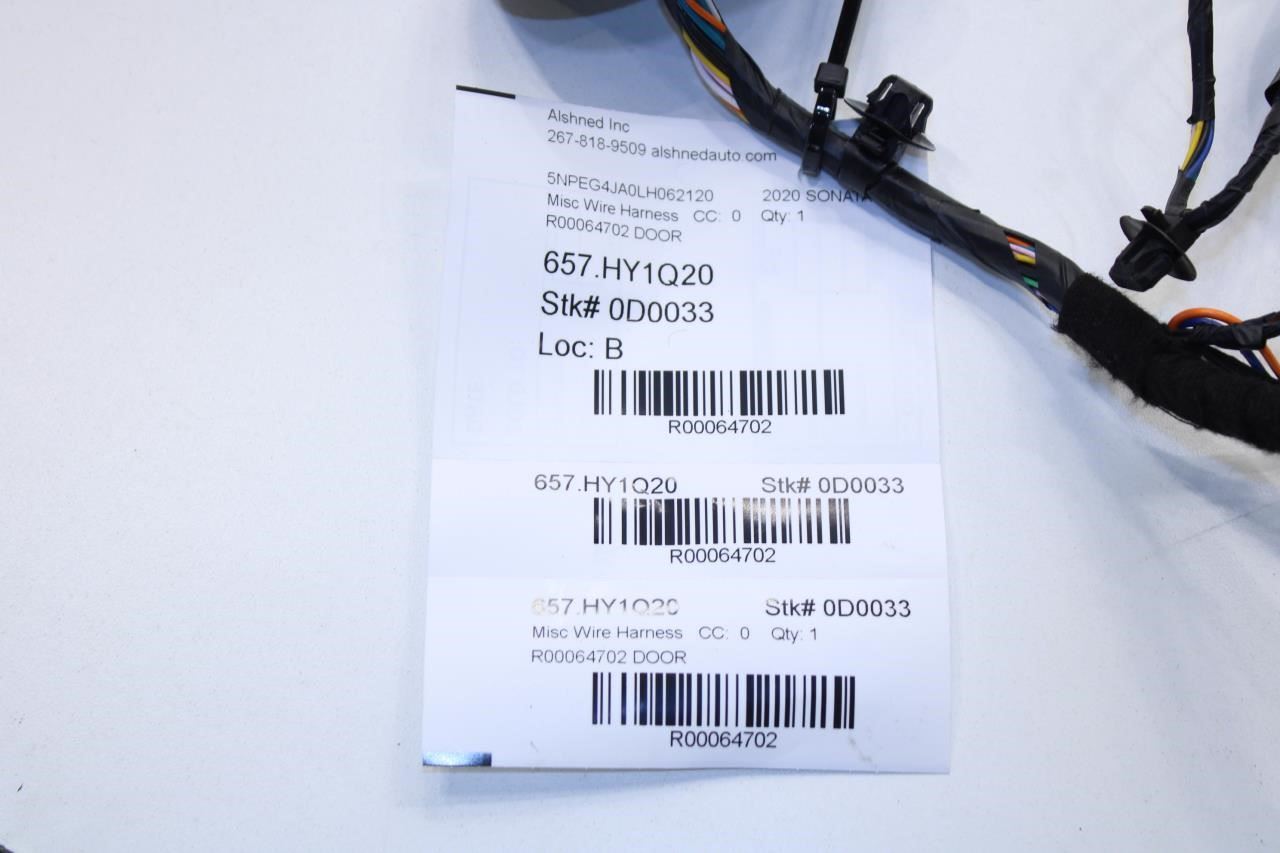 2020-2022 Hyundai Sonata SE Front Right Side Door Wire Harness 91613-L0240 OEM - Alshned Auto Parts